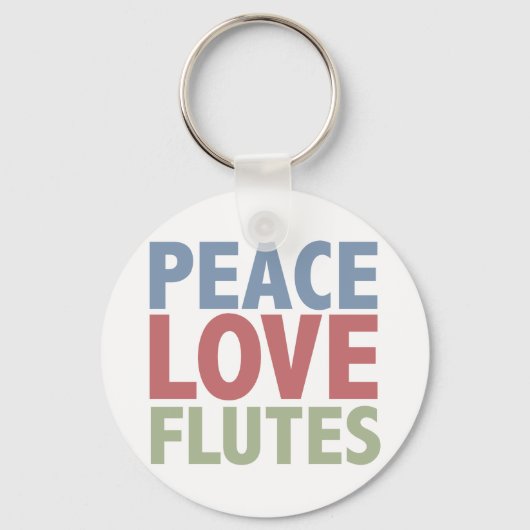 Peace Love Flutes Sleutelhanger (Voorkant)