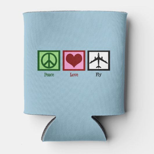 Peace Love Fly Blikjeskoeler (Voorkant)