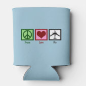 Peace Love Fly Blikjeskoeler (Achterkant)