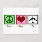 Peace Love Fly Briefkaart (Voorkant)