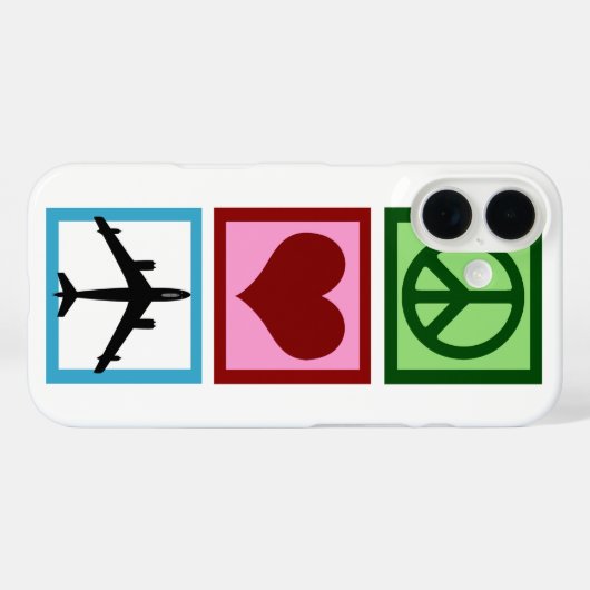 Peace Love Fly Case-Mate iPhone Case (Achterkant (horizontaal))