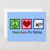 Peace Love Fly Fishing Briefkaart (Voorkant / Achterkant)