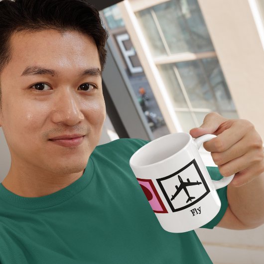 Peace Love Fly Koffiemok