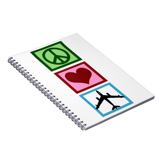 Peace Love Fly Notitieboek (Rechterzijde)