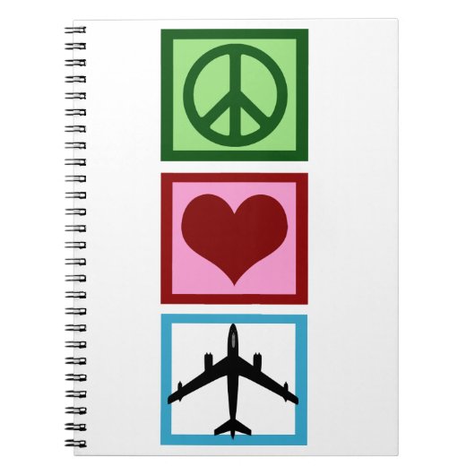 Peace Love Fly Notitieboek (Voorkant)