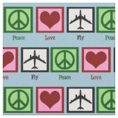 Peace Love Fly Stof (Close Up)