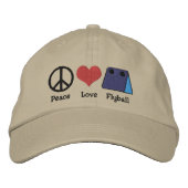 Peace Love Flyball geborduurd Pet (Voorkant)
