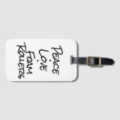 Peace Love Foam Rollers Bagagelabel (Voorkant (horizontaal))