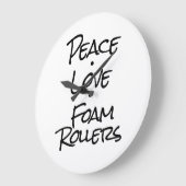 Peace Love Foam Rollers Muurklok Grote Klok (Hoek)