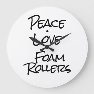 Peace Love Foam Rollers Muurklok Grote Klok
