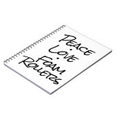 Peace Love Foam Rollers Spiral Notitieboek (Linkerzijde)