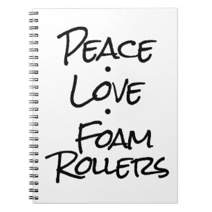 Peace Love Foam Rollers Spiral Notitieboek