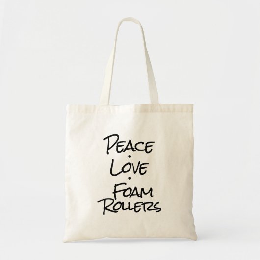 Peace Love Foam Rollers Tote Bag (Voorkant)