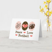 Peace Love Football Blank Wenskaart Kaart (Gele Bloem)