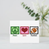 Peace Love Football Briefkaart (Staand voorkant)
