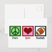 Peace Love Football Briefkaart (Voorkant / Achterkant)