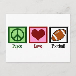 Peace Love Football Briefkaart