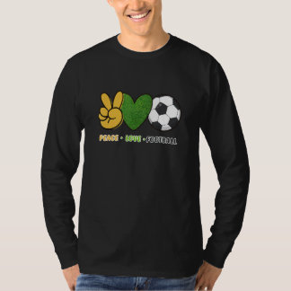 Peace Love Football Football Sport T-shirt