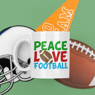 Peace Love Football Koffiemok