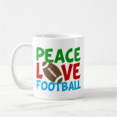 Peace Love Football Koffiemok (Links)