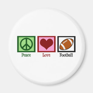Peace Love Football Magneet