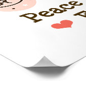 Peace Love Football Poster Print (Hoek)