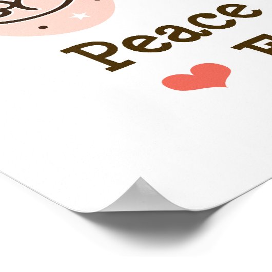 Peace Love Football Poster Print (Hoek)