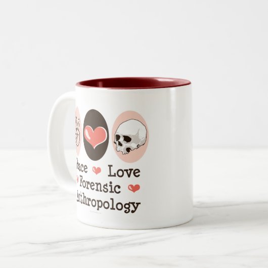 Peace Love Forensic Antropology Mok (Voorkant links)