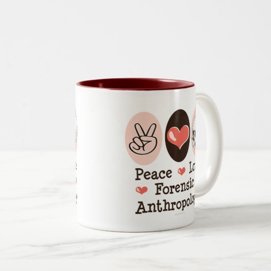 Peace Love Forensic Antropology Mok (Voorkant rechts)
