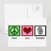 Peace Love Forensics Briefkaart (Voorkant / Achterkant)