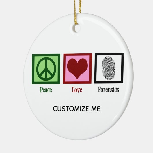 Peace Love Forensics Custom Crime Scene Expert Keramisch Ornament (Links)