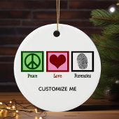 Peace Love Forensics Custom Crime Scene Expert Keramisch Ornament