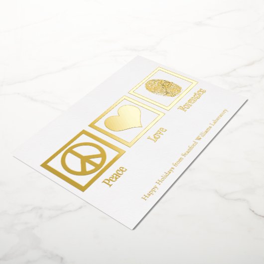 Peace Love Forensics Custom Forensic Lab Gold Folie Feestdagenkaart (Gedraaid)