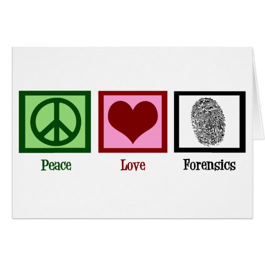 Peace Love Forensics Fingerprint Forensic Lab Kaar (Voorkant Horizontaal)