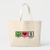 Peace Love Forensics Grote Tote Bag (Voorkant)