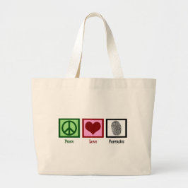Peace Love Forensics Grote Tote Bag