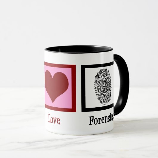 Peace Love Forensics Mok (Voorkant rechts)