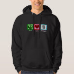 Peace Love Forensics Science Hoodie<br><div class="desc">Als je forensische wetenschap fascinerend vindt,  is dit het perfecte geschenk van de hoodie. Het bevat een vredesteken,  hart en vingerafdruk. Peace Love Forensics verbonden sweatshirt voor een wetenschapper.</div>