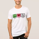 Peace Love Forensics Tri-Blend Shirt<br><div class="desc">Als je forensische wetenschap fascineert,  is dit het perfecte ontwerp. Het bevat een vredesteken,  hart en vingerafdruk. Peace Love Forensics t-shirt voor een wetenschapper.</div>