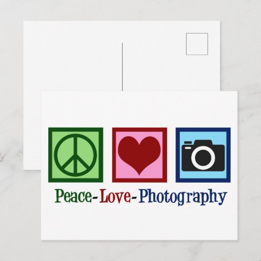 Peace Love Fotografie Briefkaart (Voorkant / Achterkant)