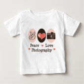 Peace Love Fotografie Camera Baby Lange hoes T-shi (Voorkant)