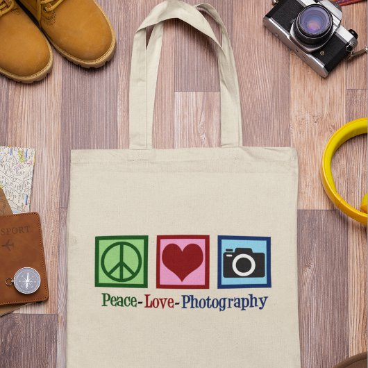 Peace Love Fotografie Schattige Fotograaf Tote Bag