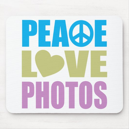 Peace Love Foto's Muismat (Voorkant)