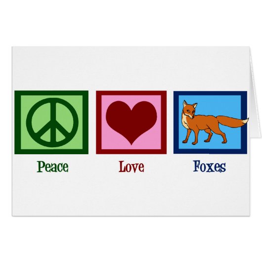 Peace Love Foxes (Voorkant Horizontaal)