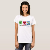 Peace Love French Horn T-shirt (Voorkant volledig)