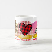 Peace Love Frenchie Cute French Bulldog Hondenlief Koffiemok (Center)