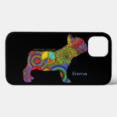 "Peace Love & Frenchies" Pop Art iPhone Case (Achterkant (horizontaal))