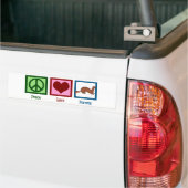 Peace Love-fretten Bumpersticker (Op Truck)