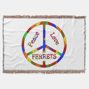 Peace Love-fretten Deken