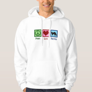 Peace Love-fretten Hoodie